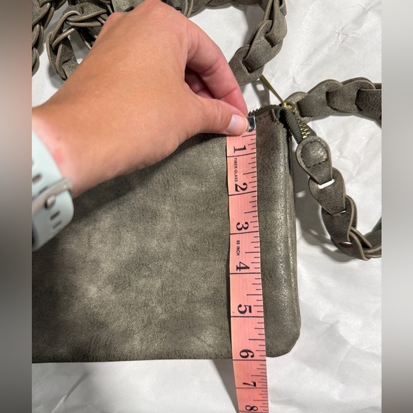 ANTHROPOLOGIE Valerie Braided Strap Distressed Crossbody Purse - Picture 12 of 12